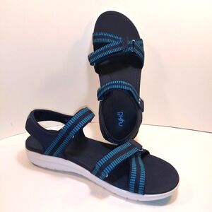 Ryka Adjustable Sport Sandals Ginger Navy NWOB Countour Footbed Comfort Outdoor